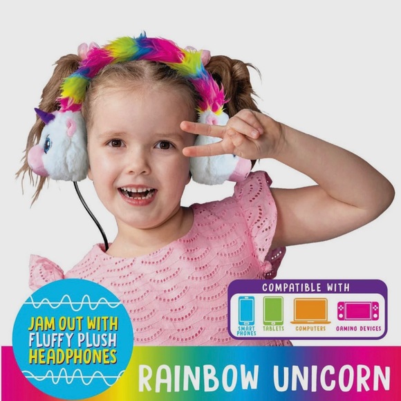 Travel Palz plush unicorn headphones - Picture 9 of 9